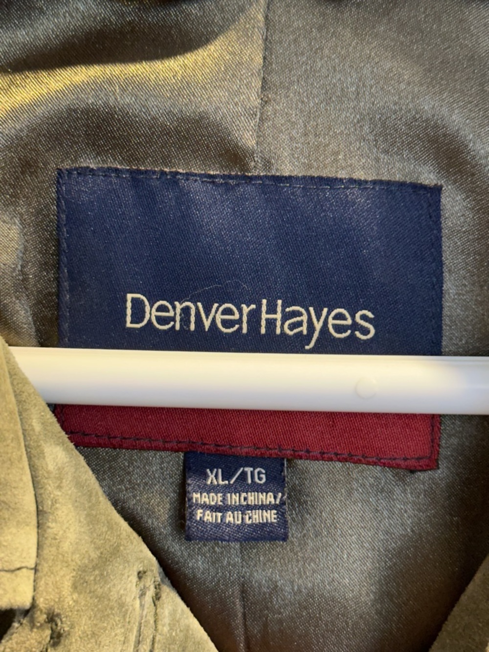 Denver Hayes Olive Green Suede Button-Front Jacket - Picture 13 of 13